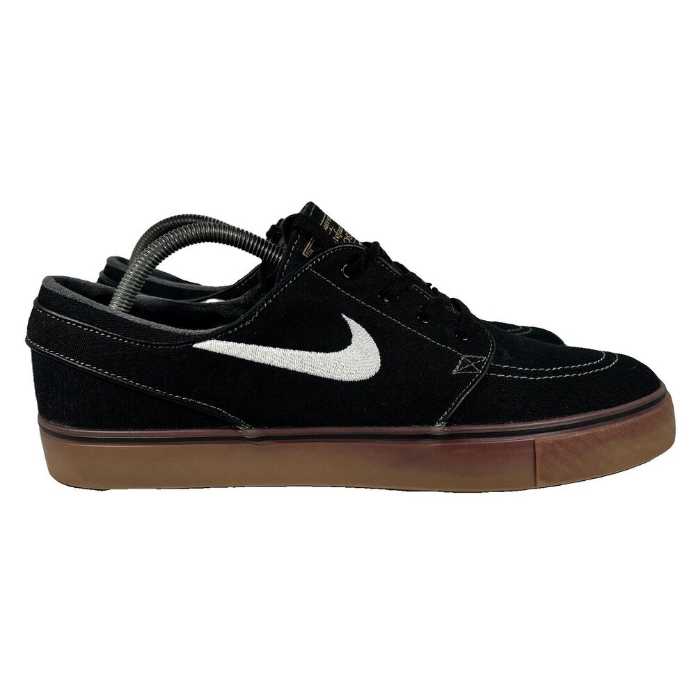 Nike Zoom Stefan Janoski Canvas Black Gum Skateboard Shoes Men's Size 10.5